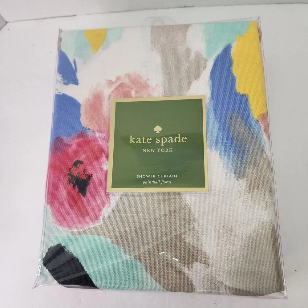 Kate Spade New York Paintball Floral Shower Curtain 72X72 Watercolor Abstract
